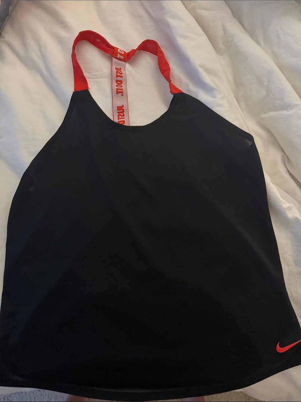 Nike Black Tank with Red Accent Straps